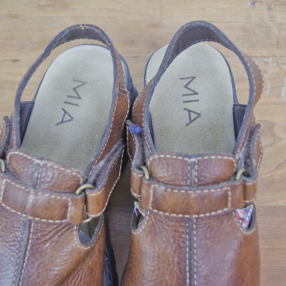 Vintage MIA Chunky Platform Leather Sandals Size 11M - Picture 5 of 10